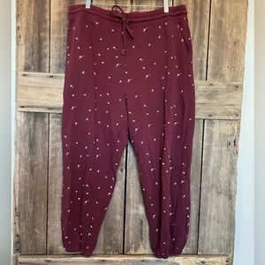 LOU GREY Size XXL Terry Cloth Cotton Soft Shooting Star Sweatpants